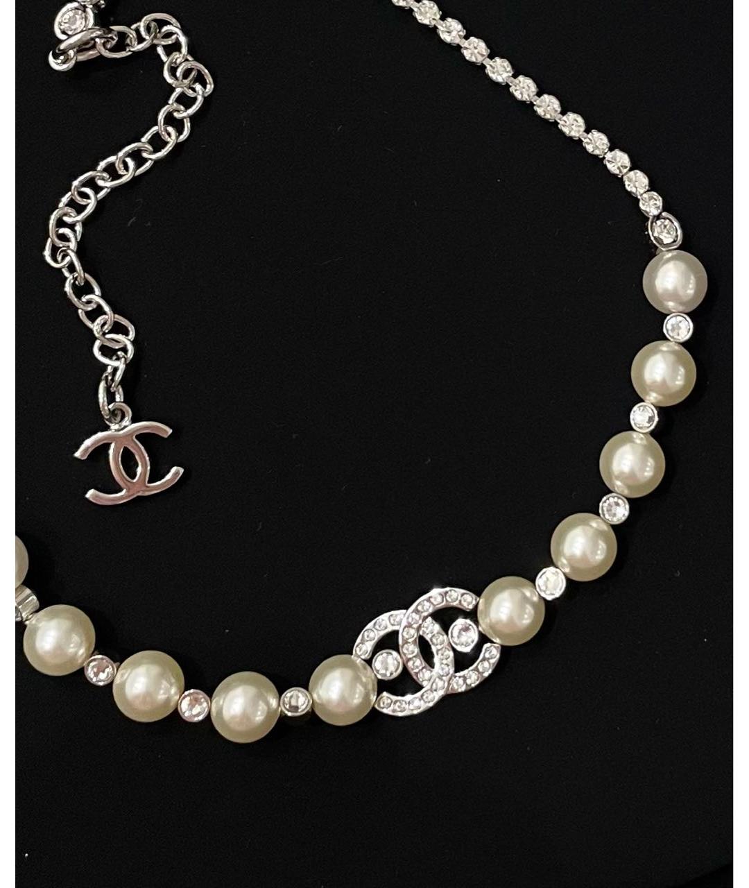 CHANEL Белое жемчужное колье, фото 5