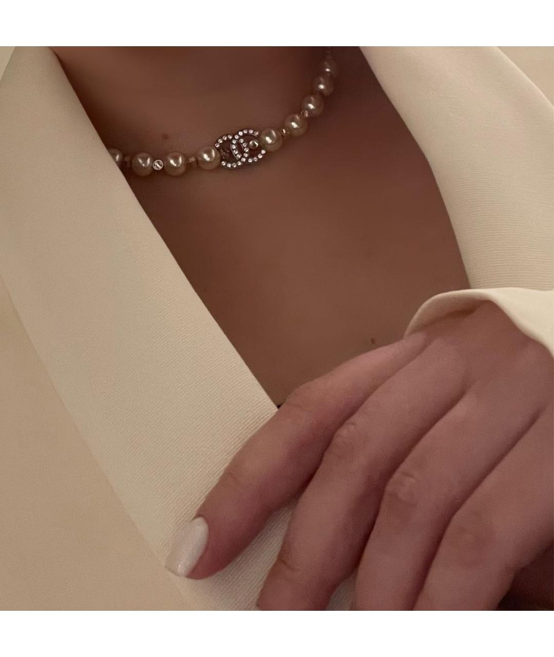 CHANEL Белое жемчужное колье, фото 6