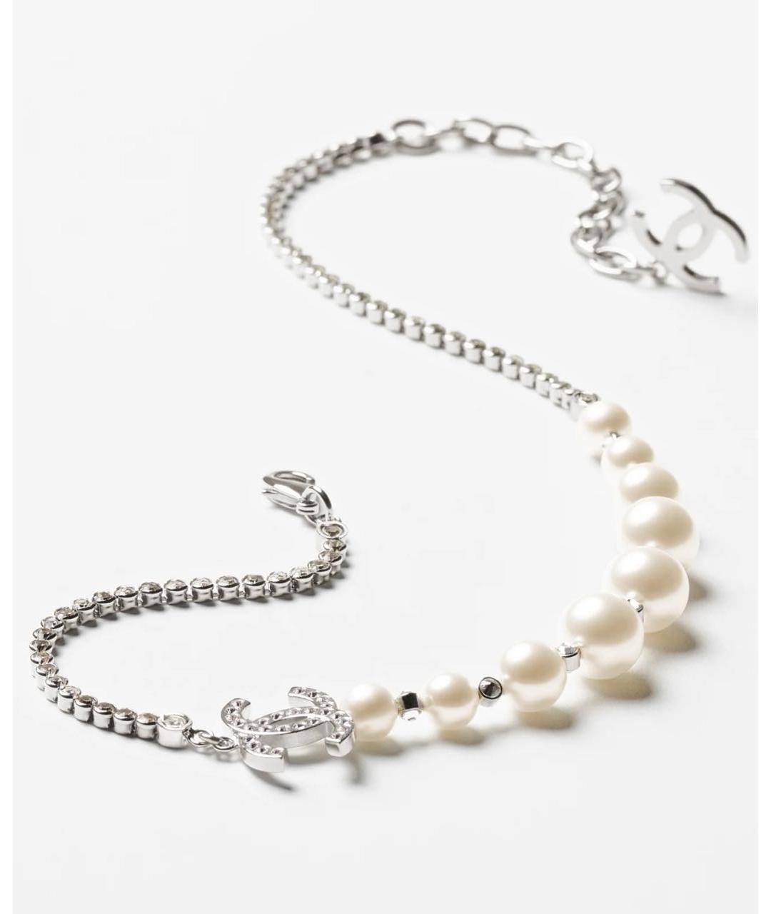 CHANEL Белое жемчужное колье, фото 2