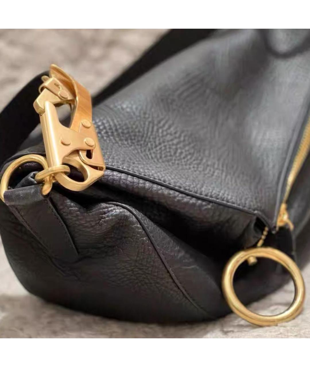 BURBERRY Черная кожаная сумка через плечо, фото 3