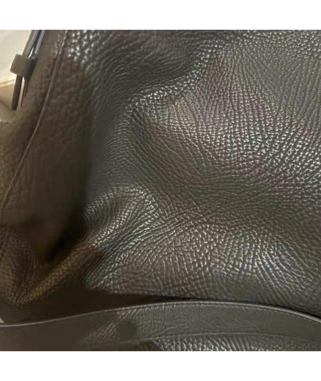 BURBERRY Черная кожаная сумка через плечо, фото 5