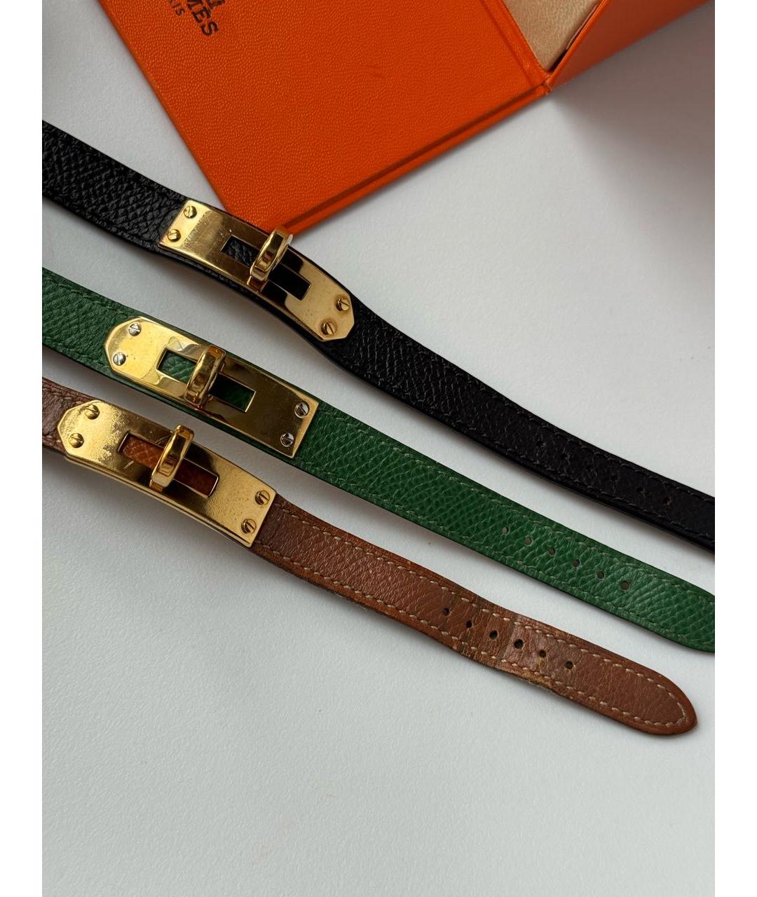 HERMES Золотые латунные часы, фото 7
