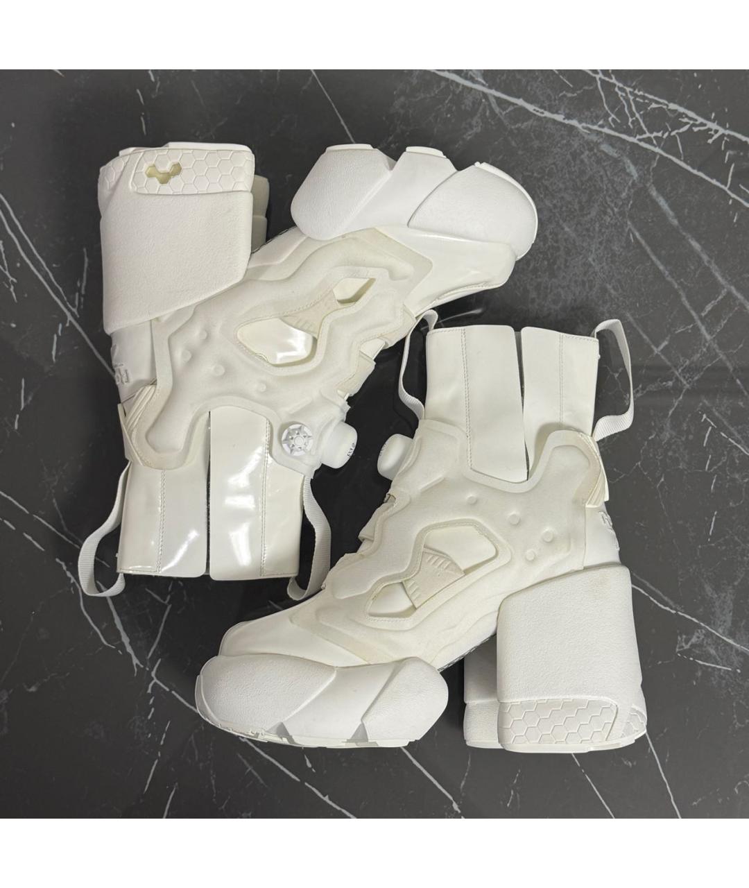 MAISON MARGIELA Белые ботильоны из лакированной кожи, фото 5