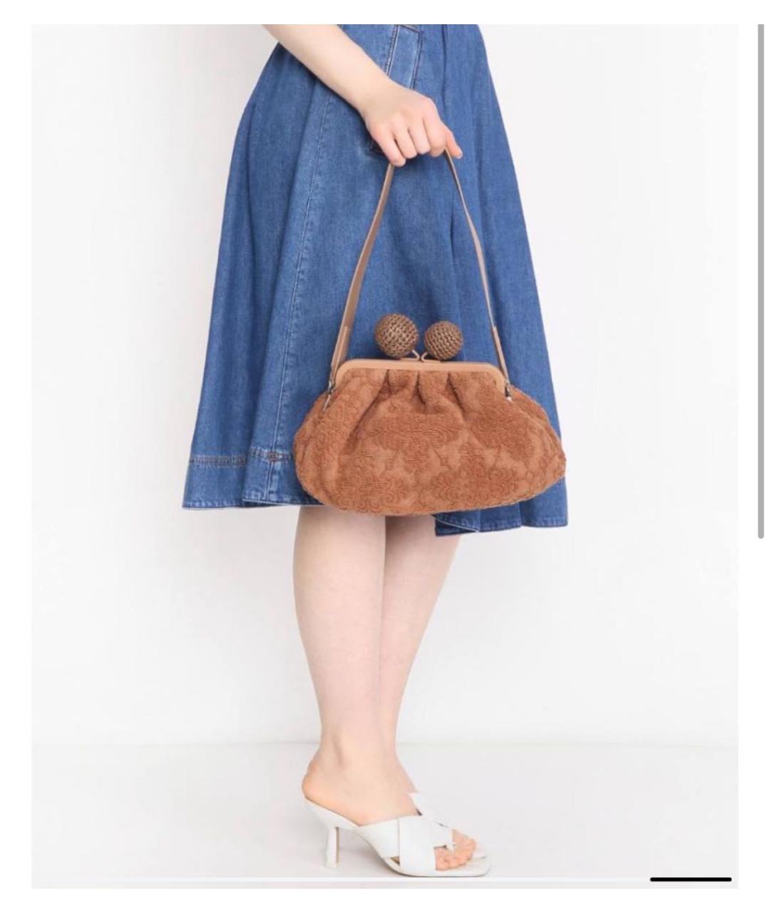 WEEKEND MAX MARA Коричневая сумка с короткими ручками, фото 3
