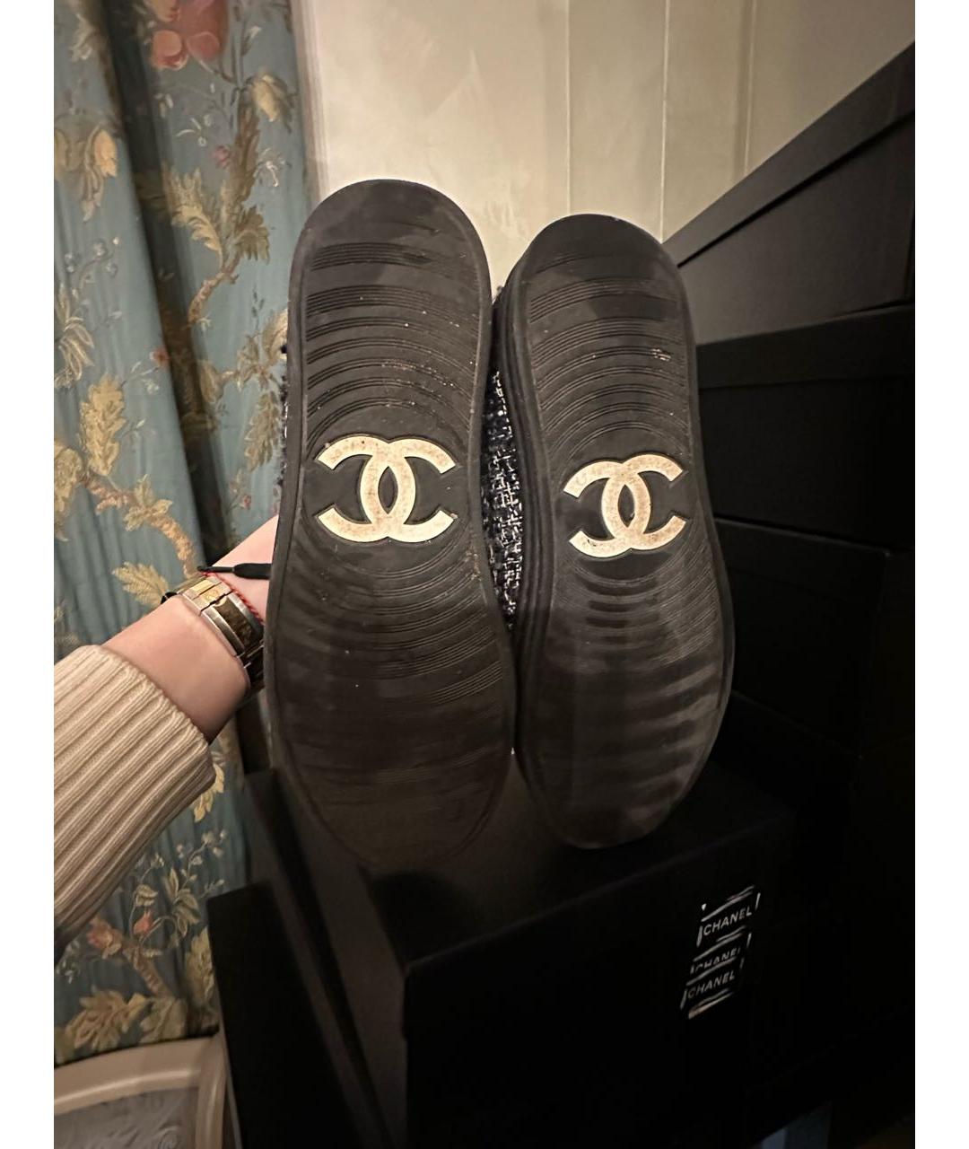 CHANEL Мульти текстильные кеды, фото 5