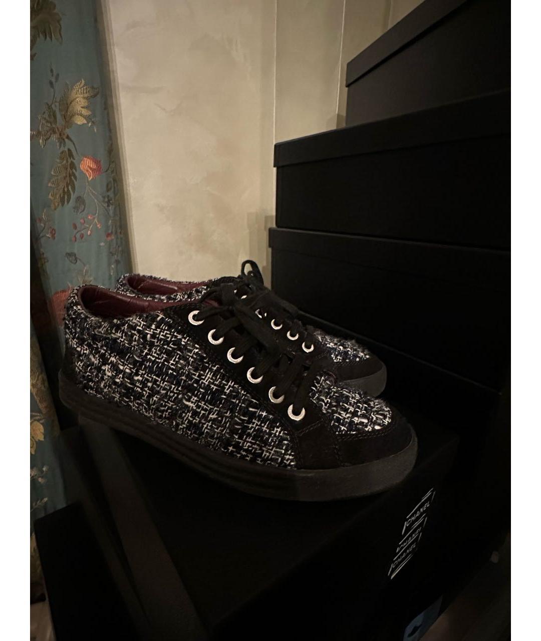 CHANEL Мульти текстильные кеды, фото 8