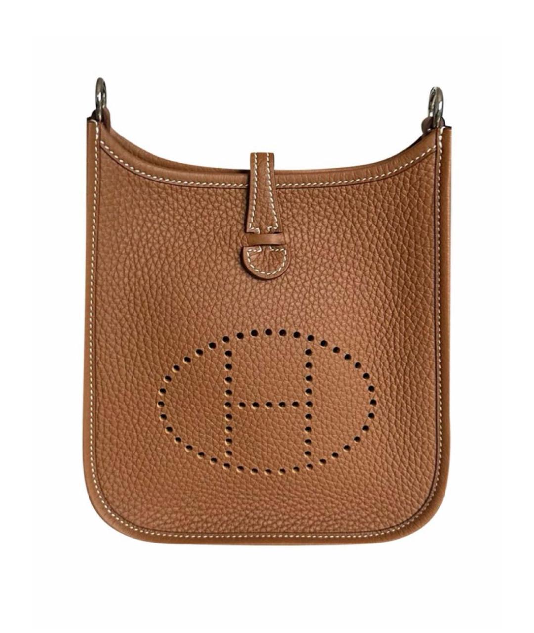 HERMES Коричневая кожаная сумка через плечо, фото 1