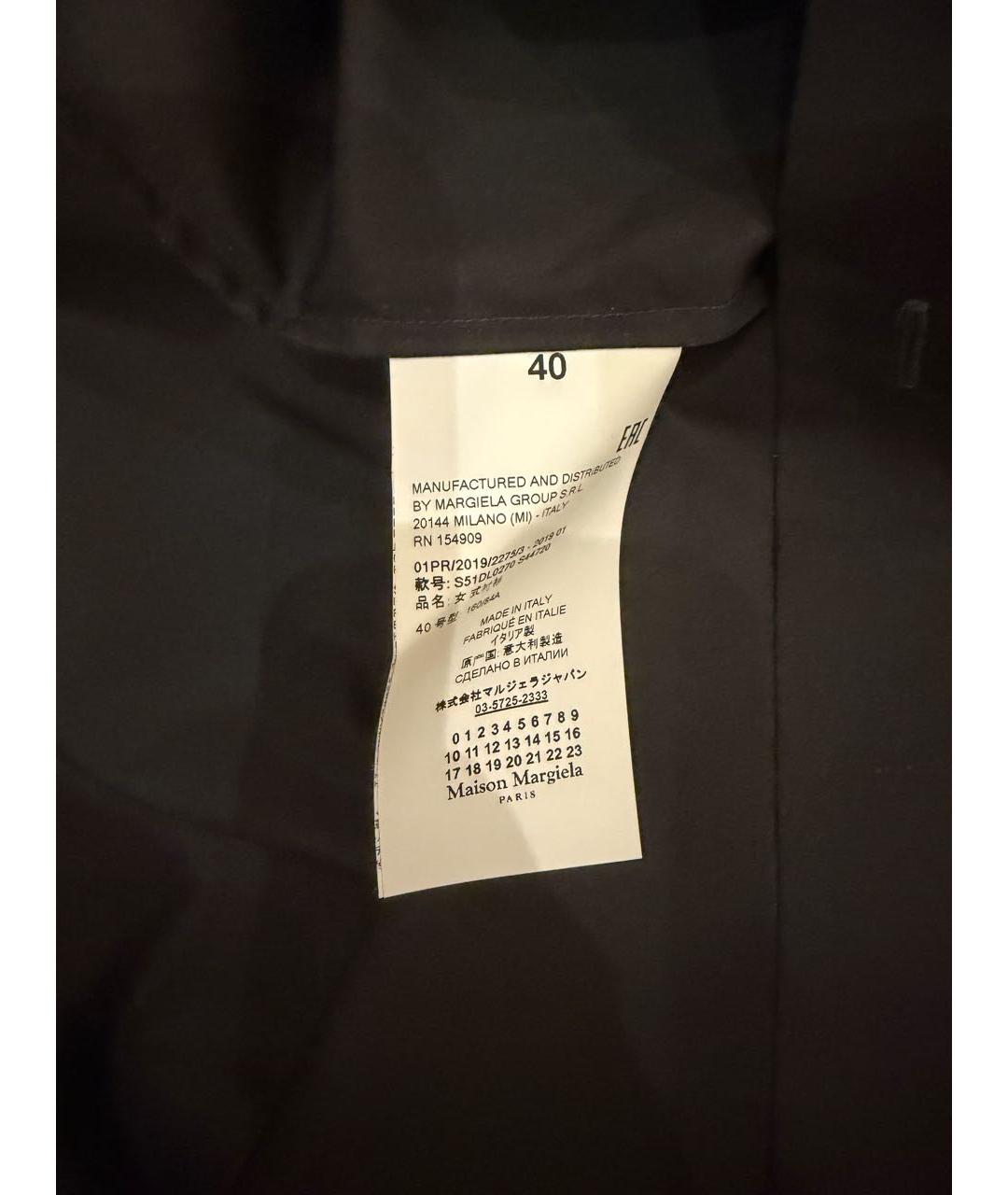 MAISON MARGIELA Черная хлопковая рубашка, фото 4