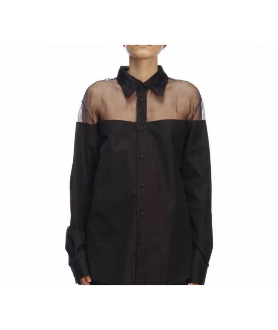 MAISON MARGIELA Черная хлопковая рубашка, фото 5