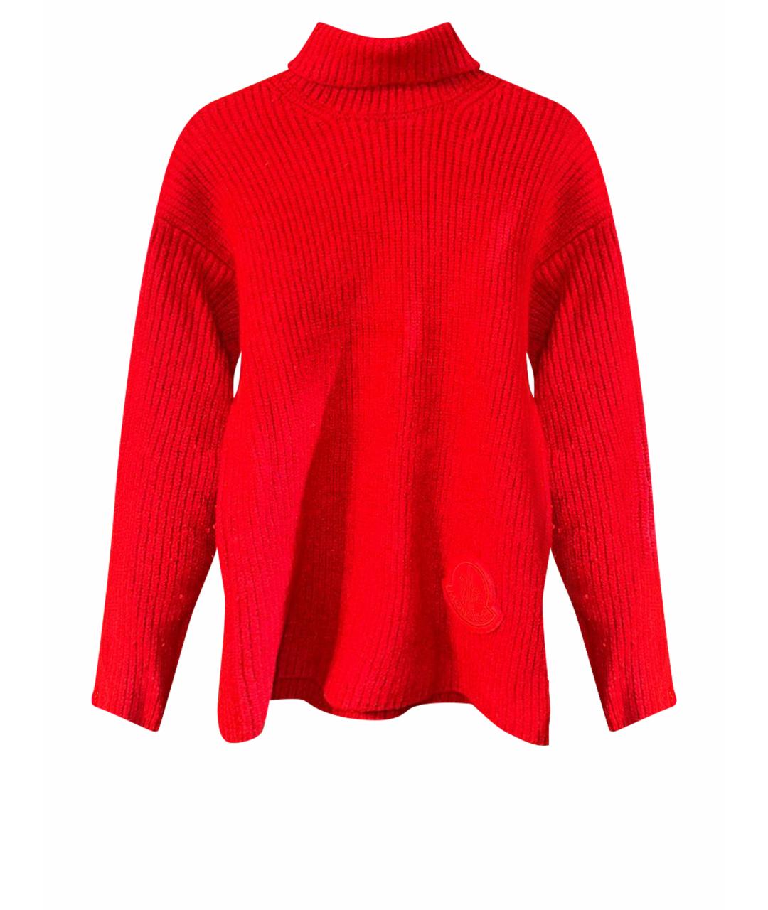 MONCLER Красный шерстяной джемпер / свитер, фото 1