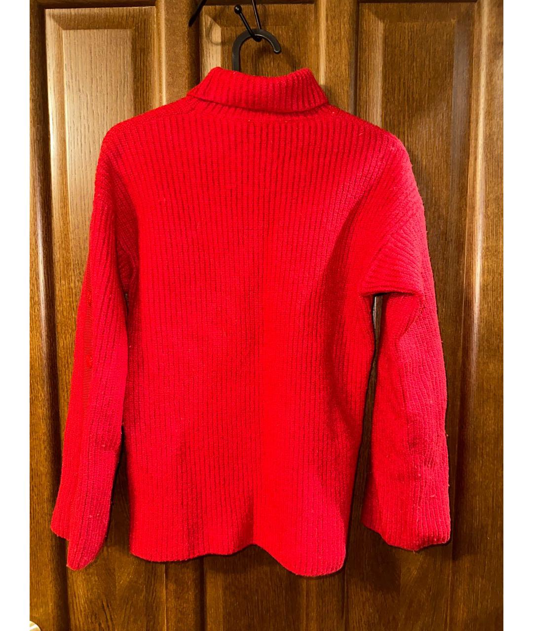 MONCLER Красный шерстяной джемпер / свитер, фото 2