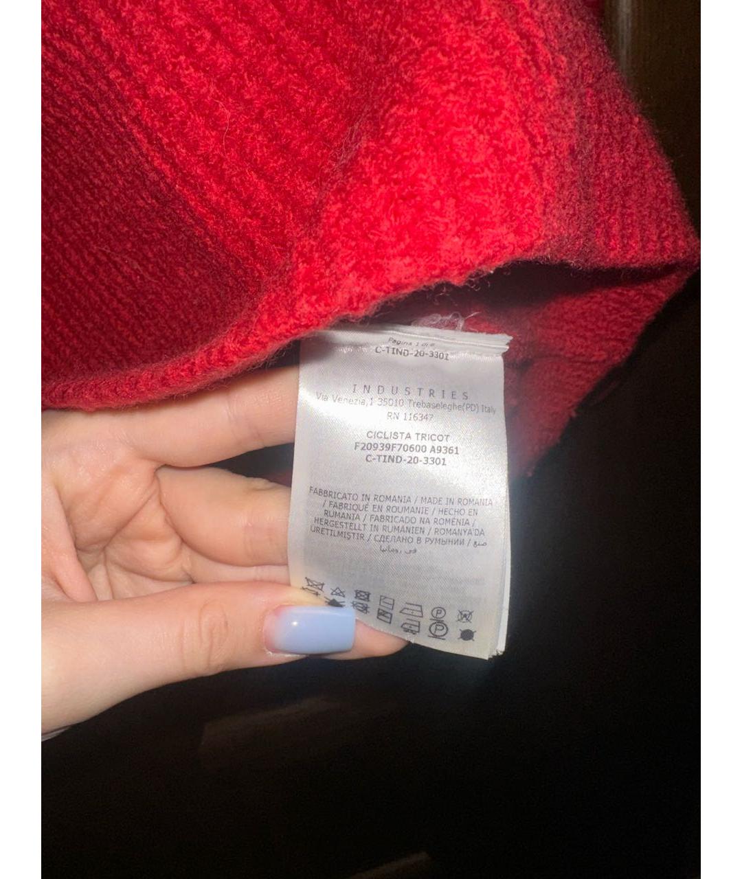 MONCLER Красный шерстяной джемпер / свитер, фото 5
