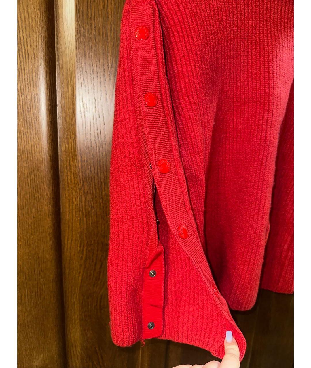 MONCLER Красный шерстяной джемпер / свитер, фото 3