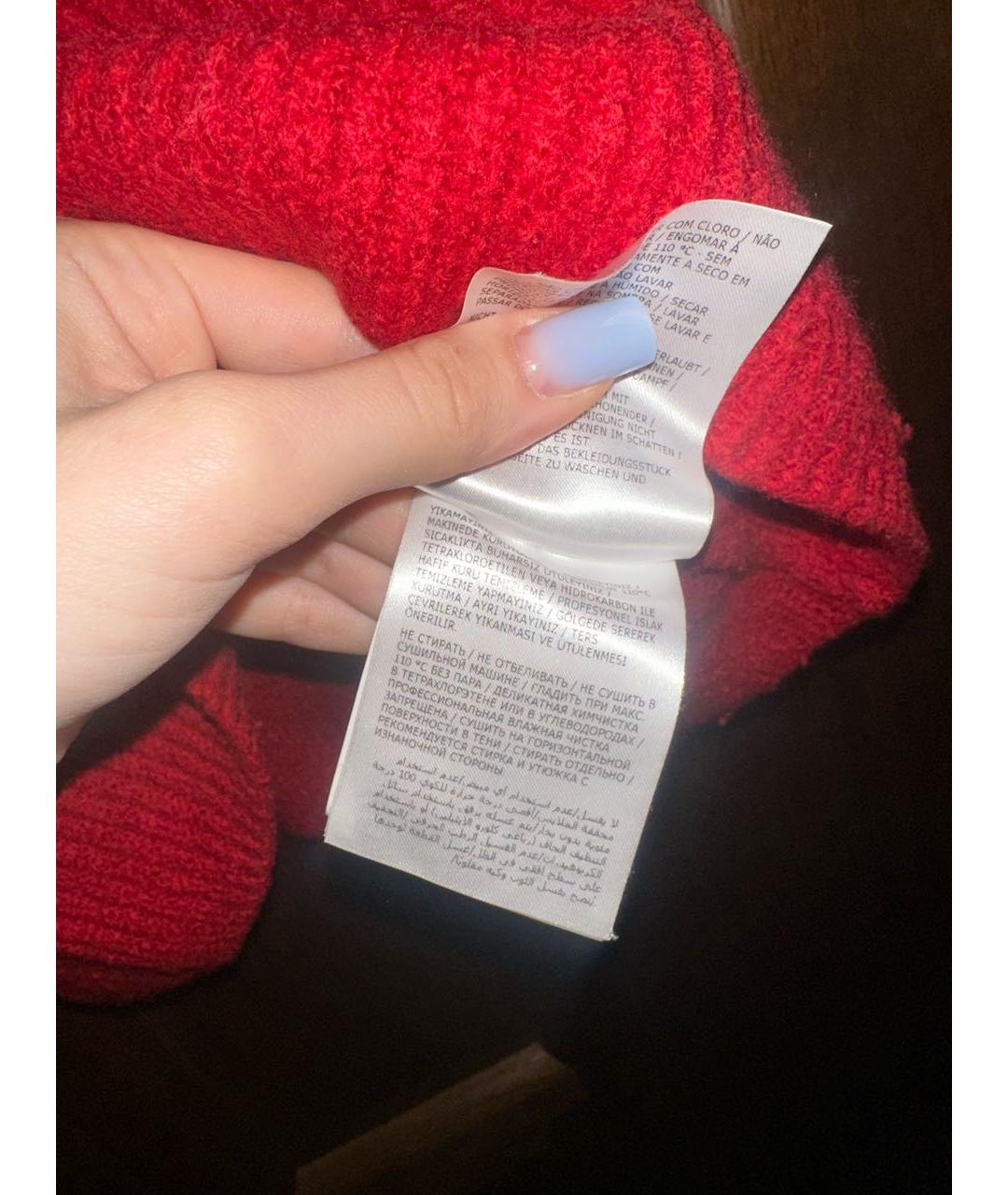 MONCLER Красный шерстяной джемпер / свитер, фото 6