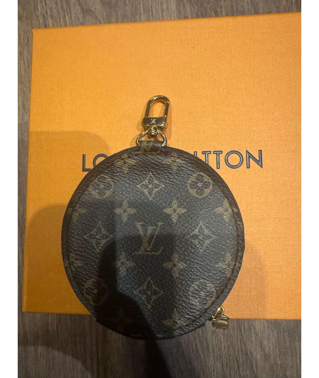 LOUIS VUITTON Коричневый кожаный кошелек, фото 2