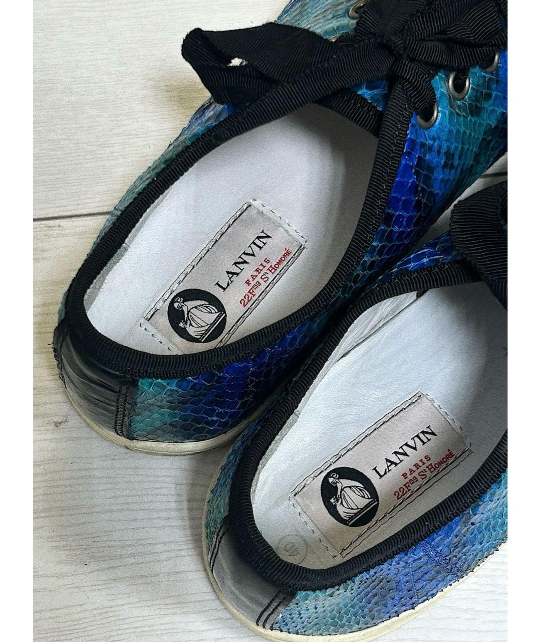 LANVIN Мульти кеды из экзотической кожи, фото 3