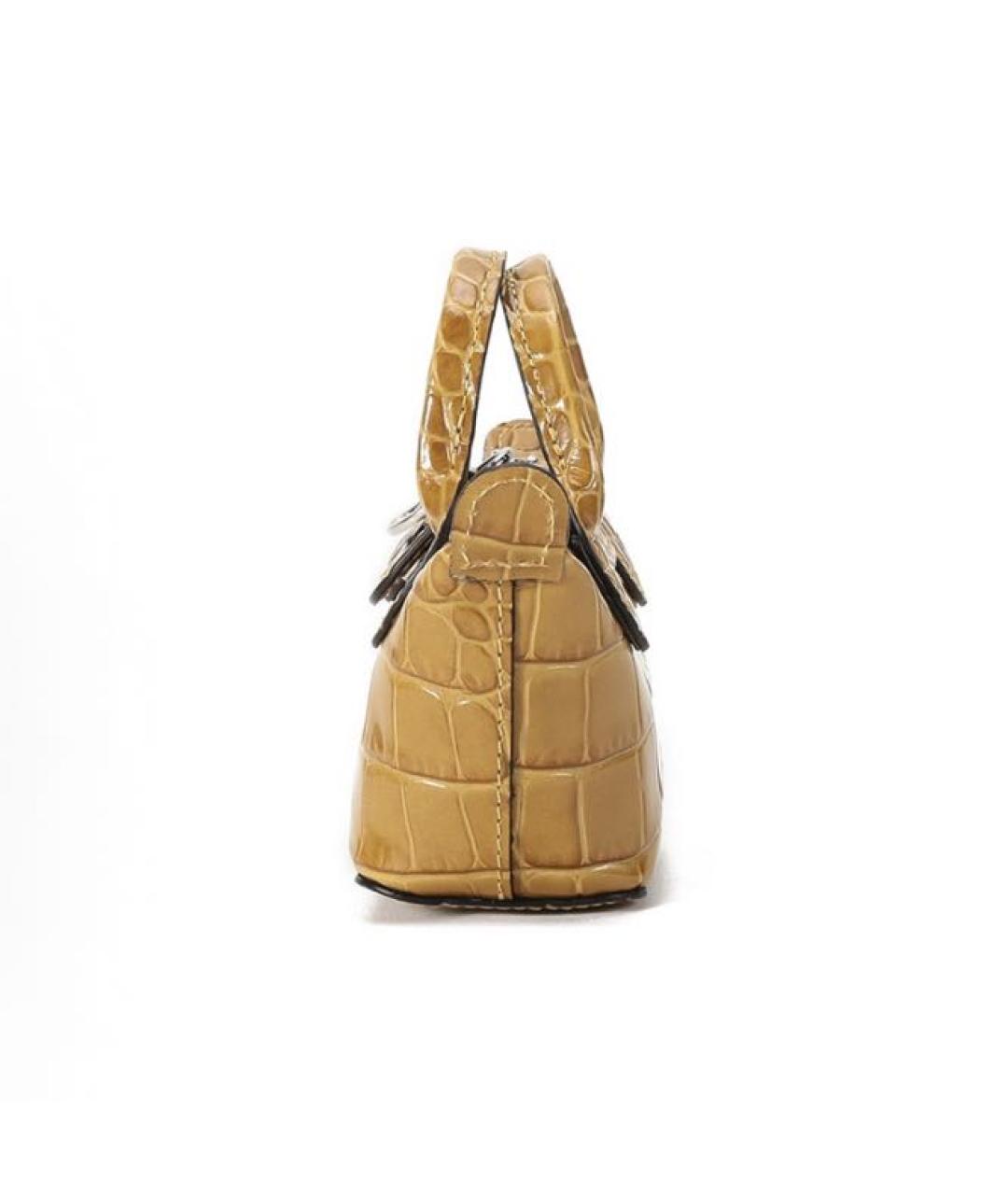 LONGCHAMP Горчичная кожаная сумка через плечо, фото 3