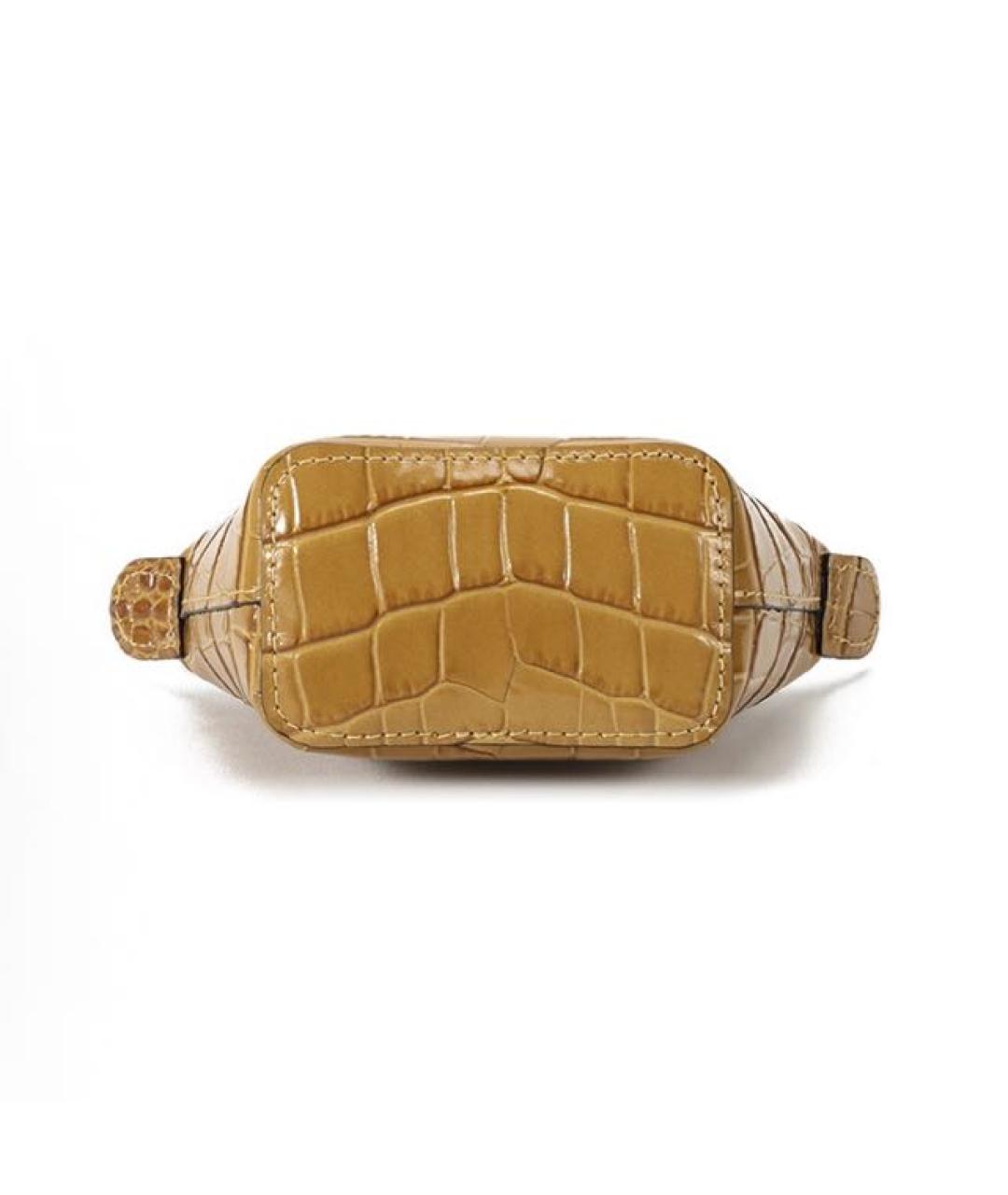 LONGCHAMP Горчичная кожаная сумка через плечо, фото 5