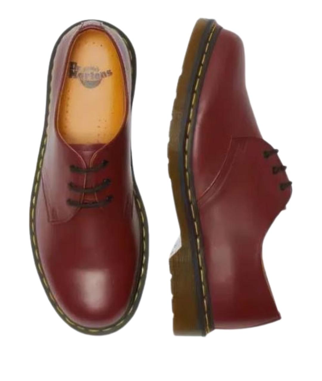 DR. MARTENS Бордовые кожаные брогги и оксфорды, фото 1
