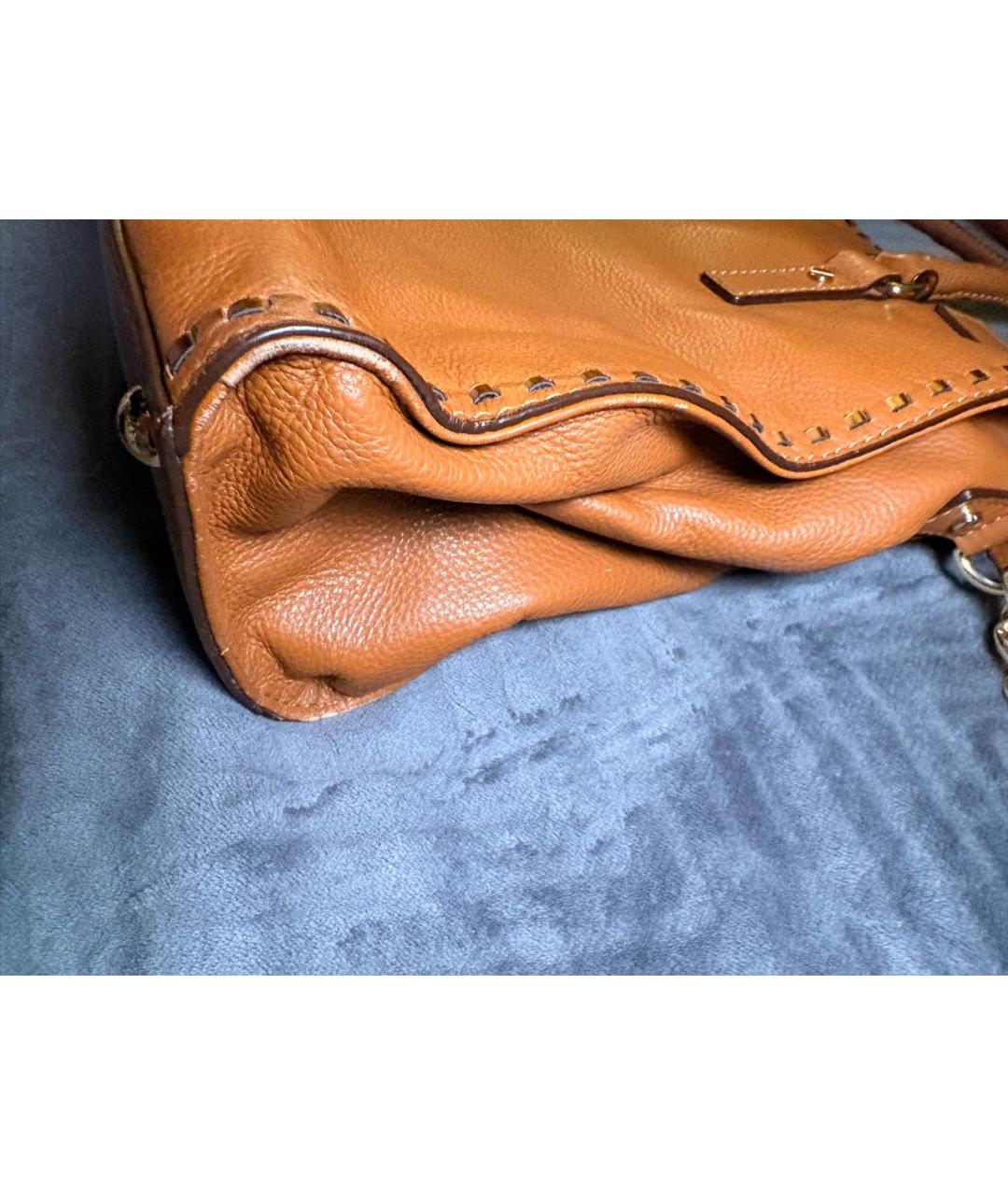 MICHAEL KORS Коричневая кожаная сумка тоут, фото 8