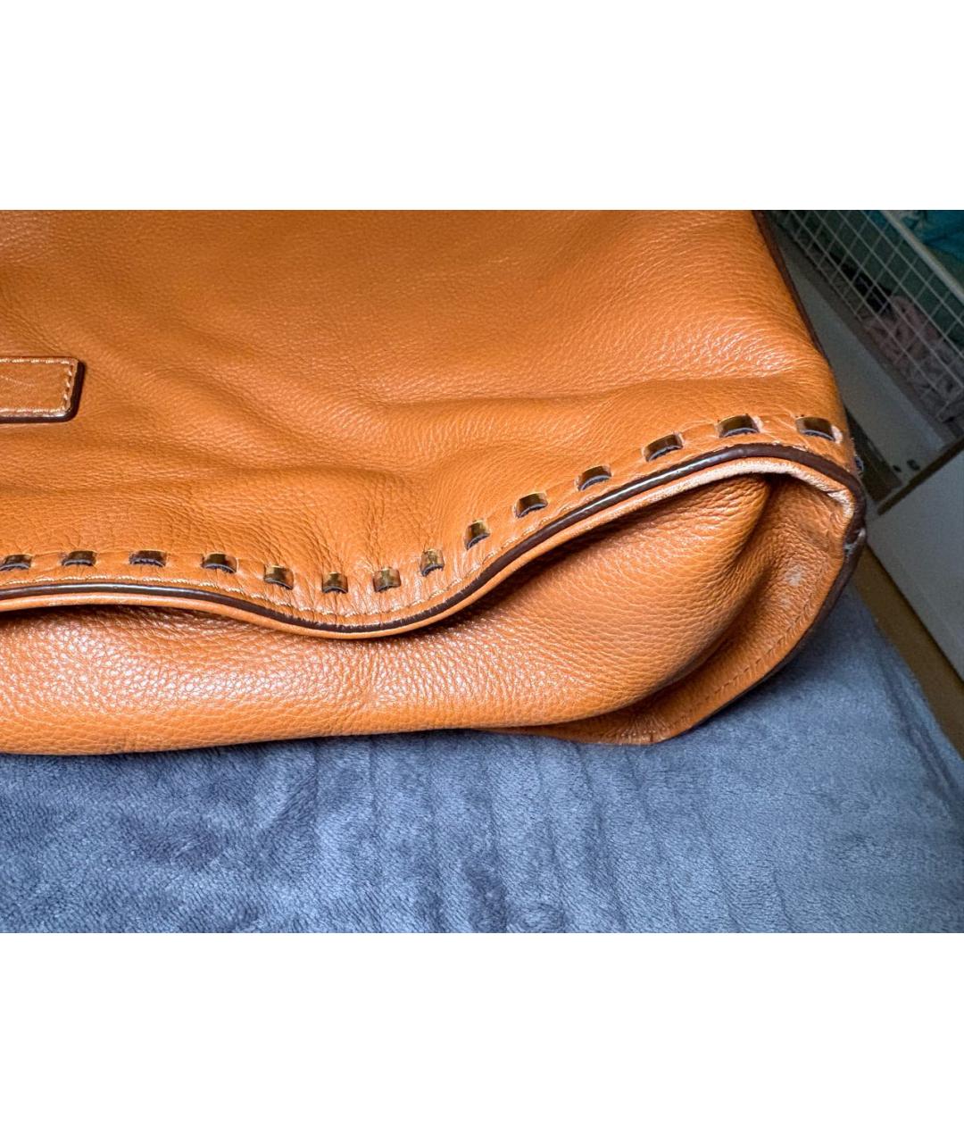 MICHAEL KORS Коричневая кожаная сумка тоут, фото 7