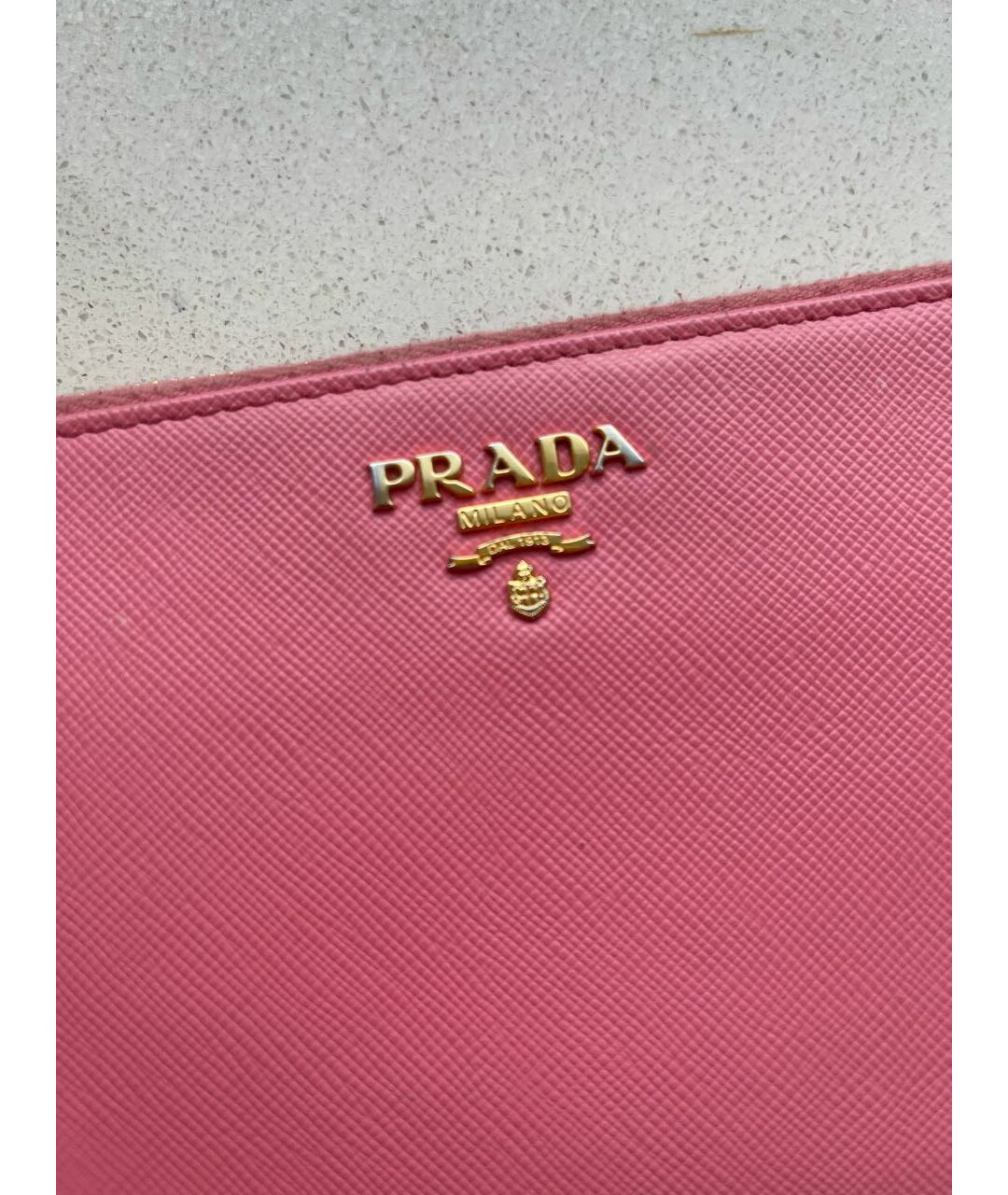 PRADA Розовый кожаный кошелек, фото 5