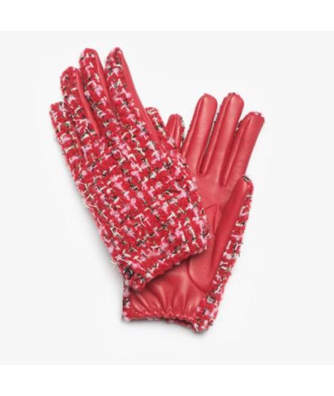 CHANEL Красные перчатки, фото 3