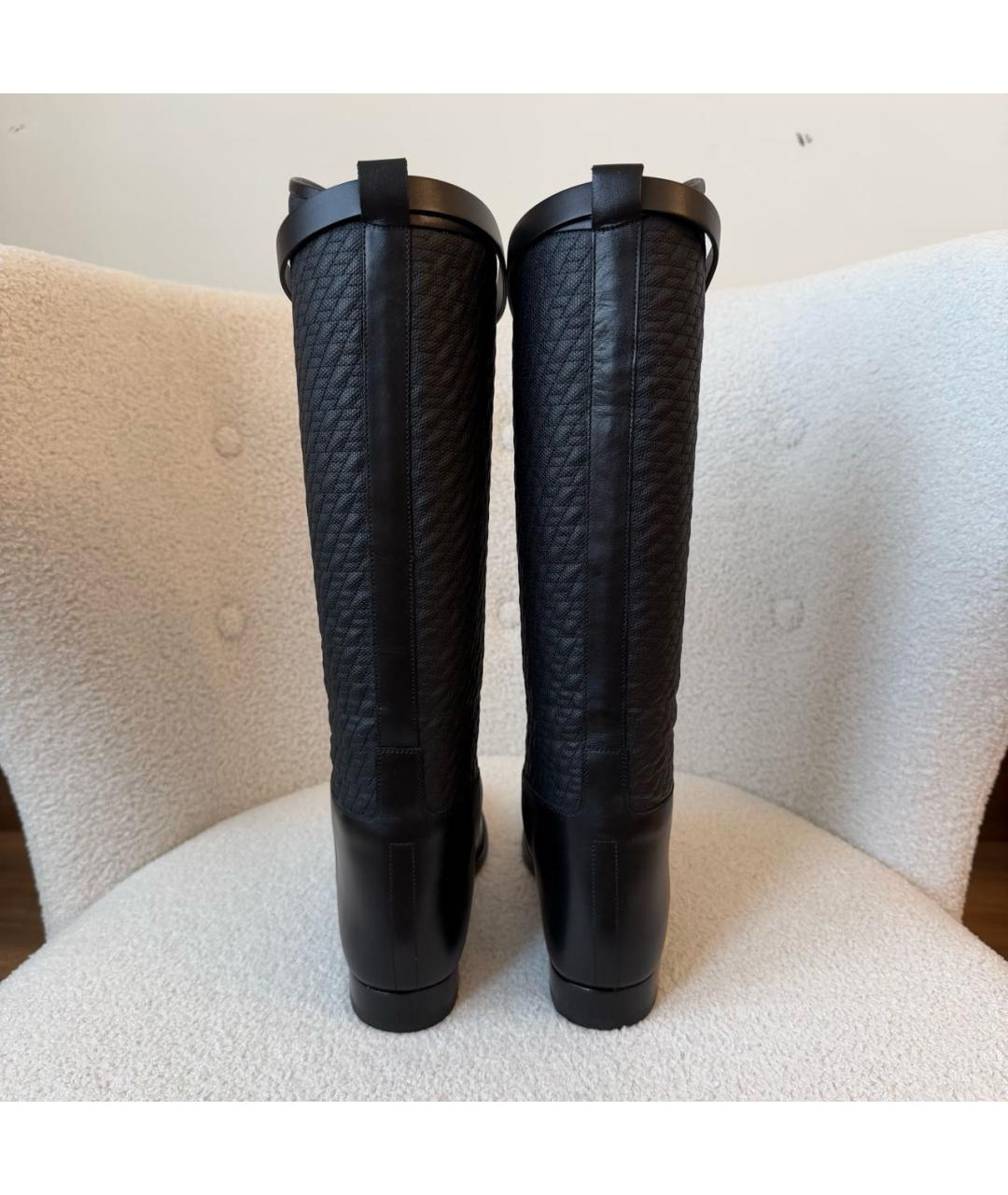 HERMES Черные кожаные сапоги, фото 3
