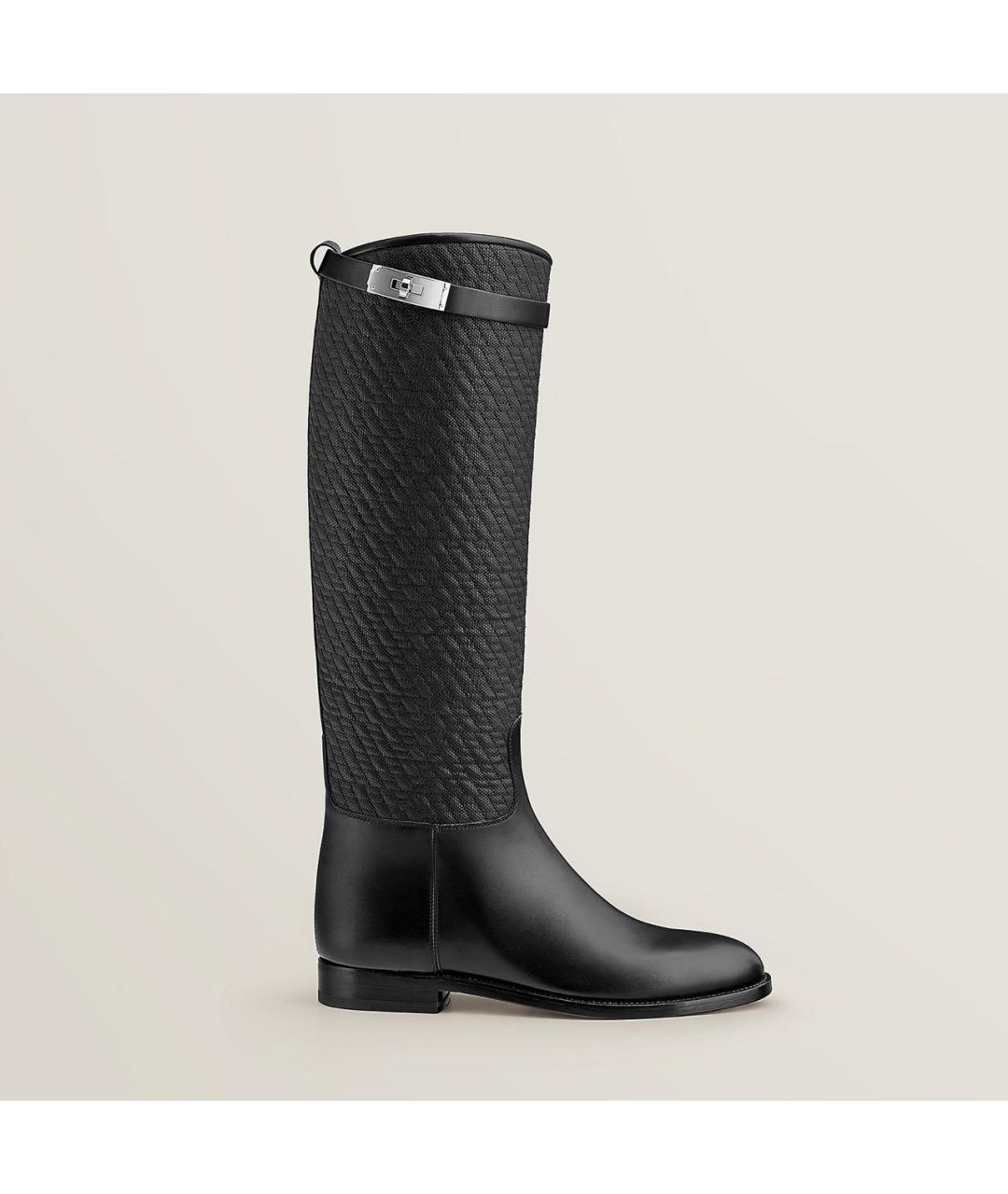 HERMES Черные кожаные сапоги, фото 4