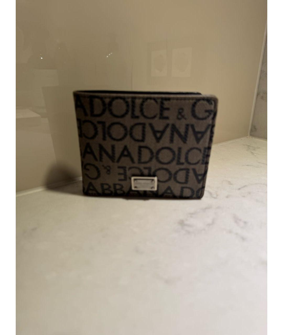 DOLCE&GABBANA Бежевый кожаный кошелек, фото 4