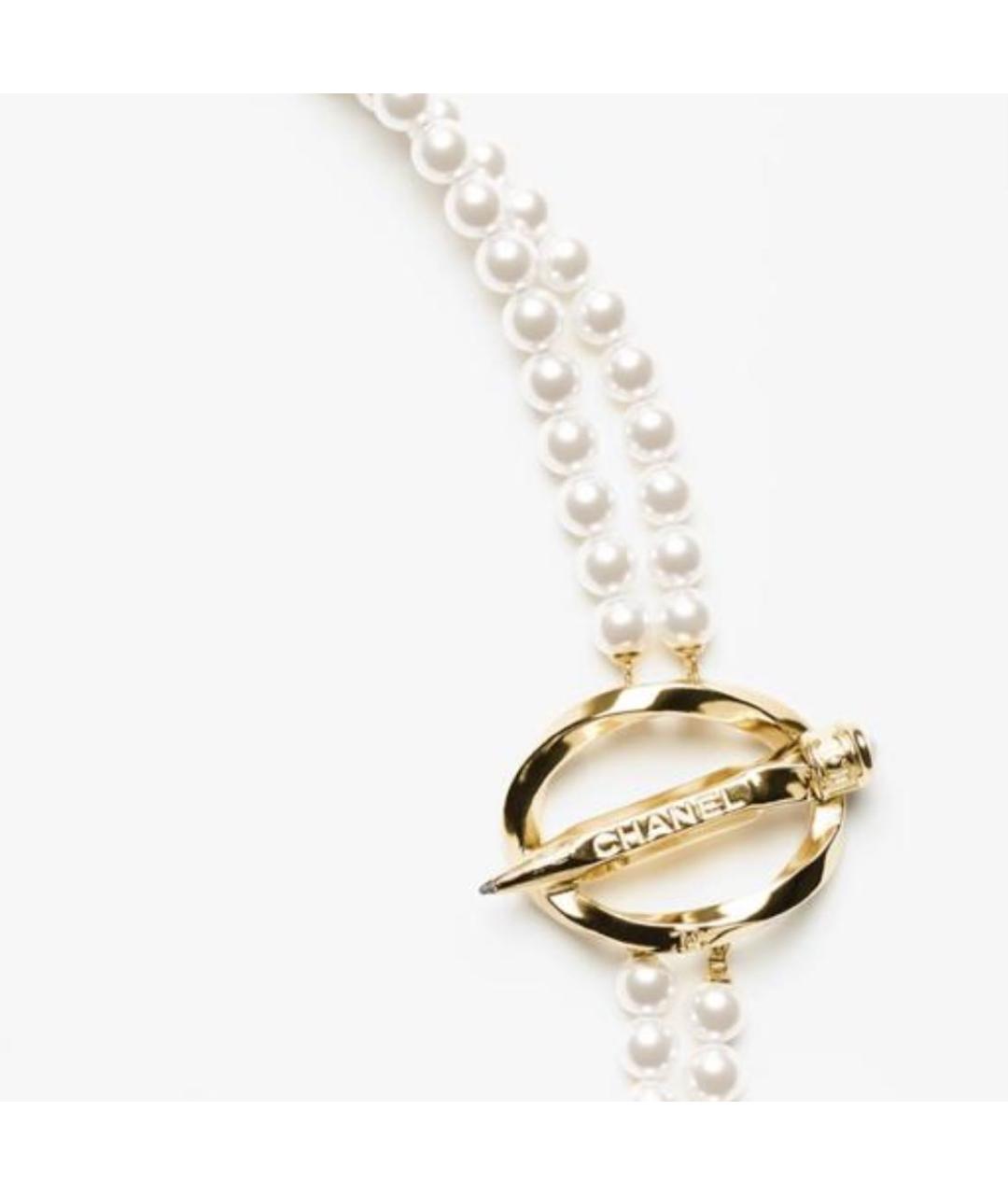 CHANEL Белое жемчужное колье, фото 3