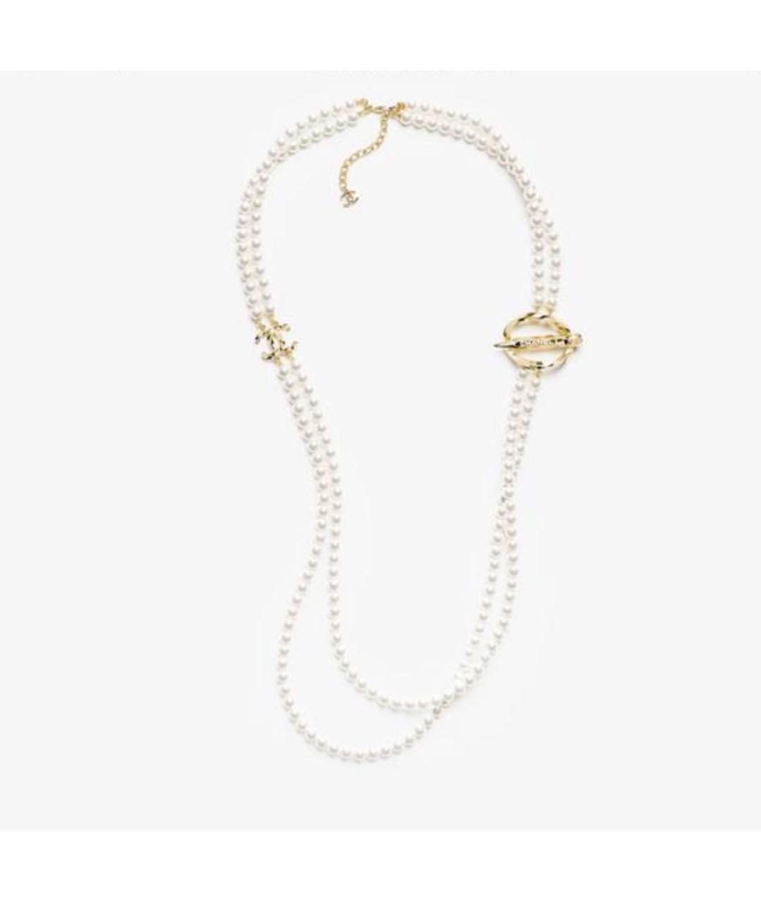 CHANEL Белое жемчужное колье, фото 8