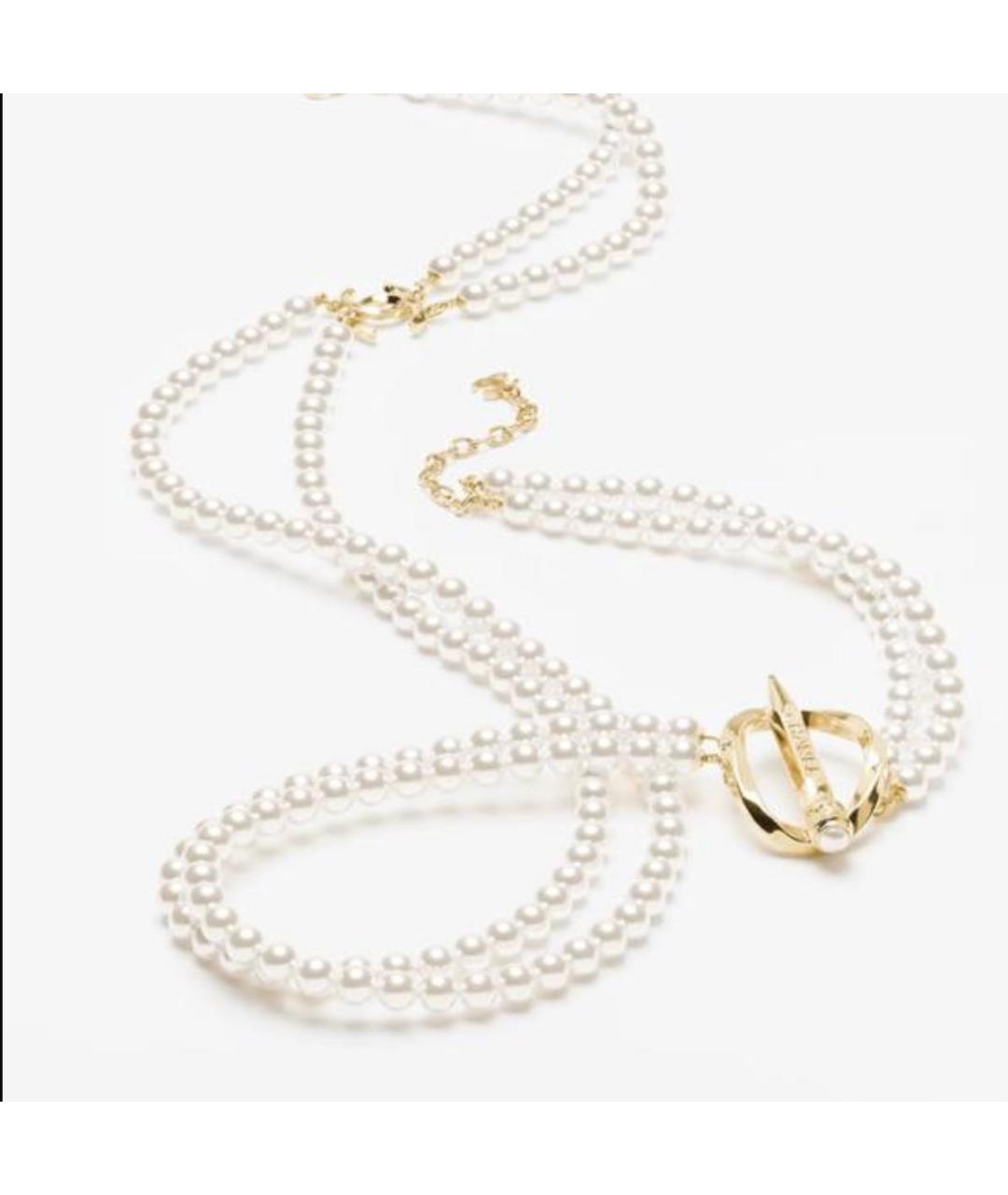 CHANEL Белое жемчужное колье, фото 2
