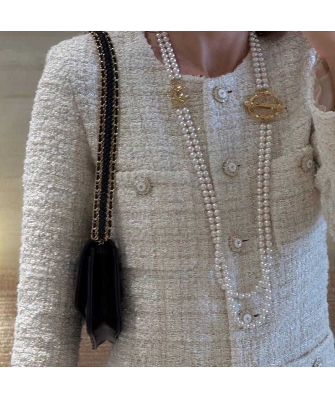 CHANEL Белое жемчужное колье, фото 7