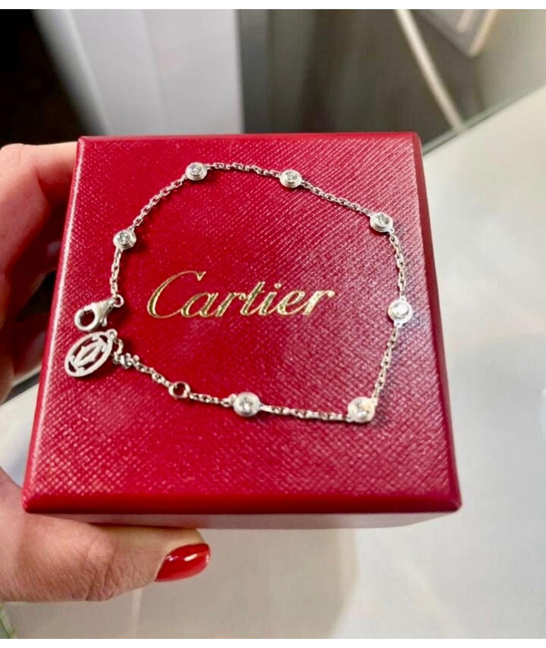 CARTIER Серебрянный браслет из белого золота, фото 2