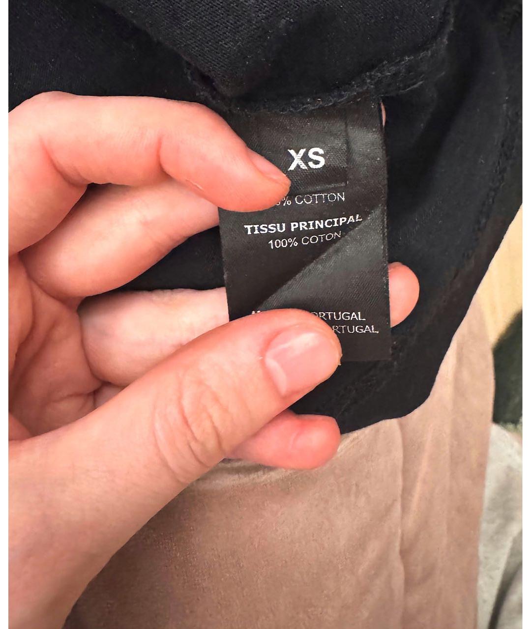 VETEMENTS Черная хлопковая футболка, фото 3