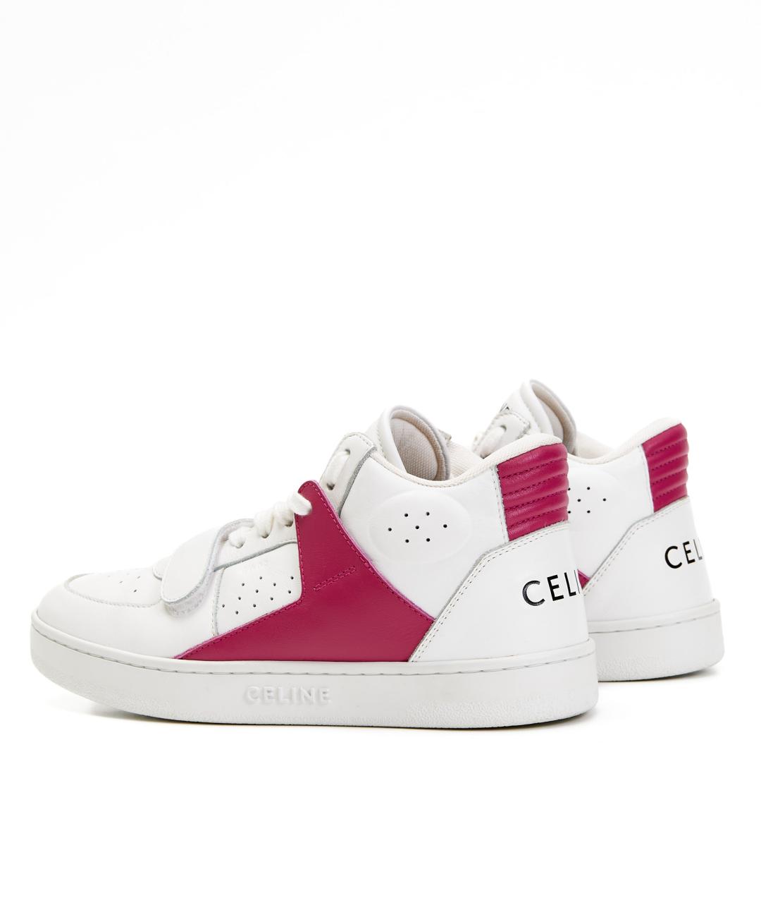 CELINE Белые кожаные кроссовки, фото 3