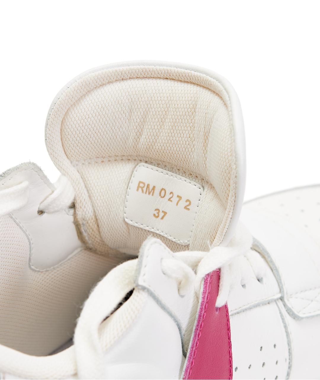 CELINE Белые кожаные кроссовки, фото 6