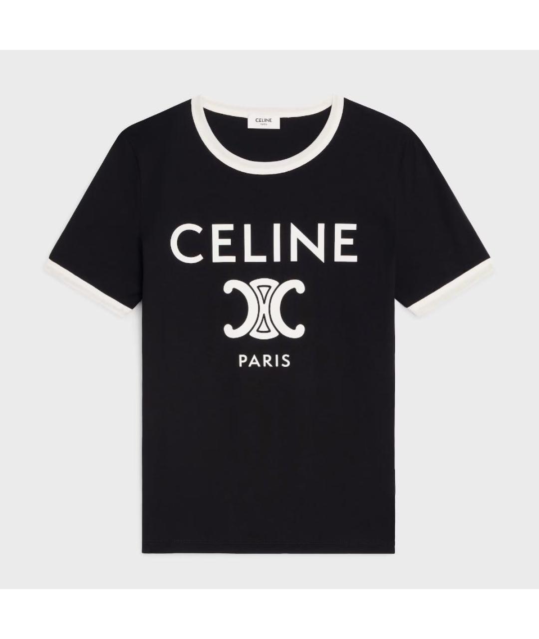 CELINE Черная футболка, фото 6