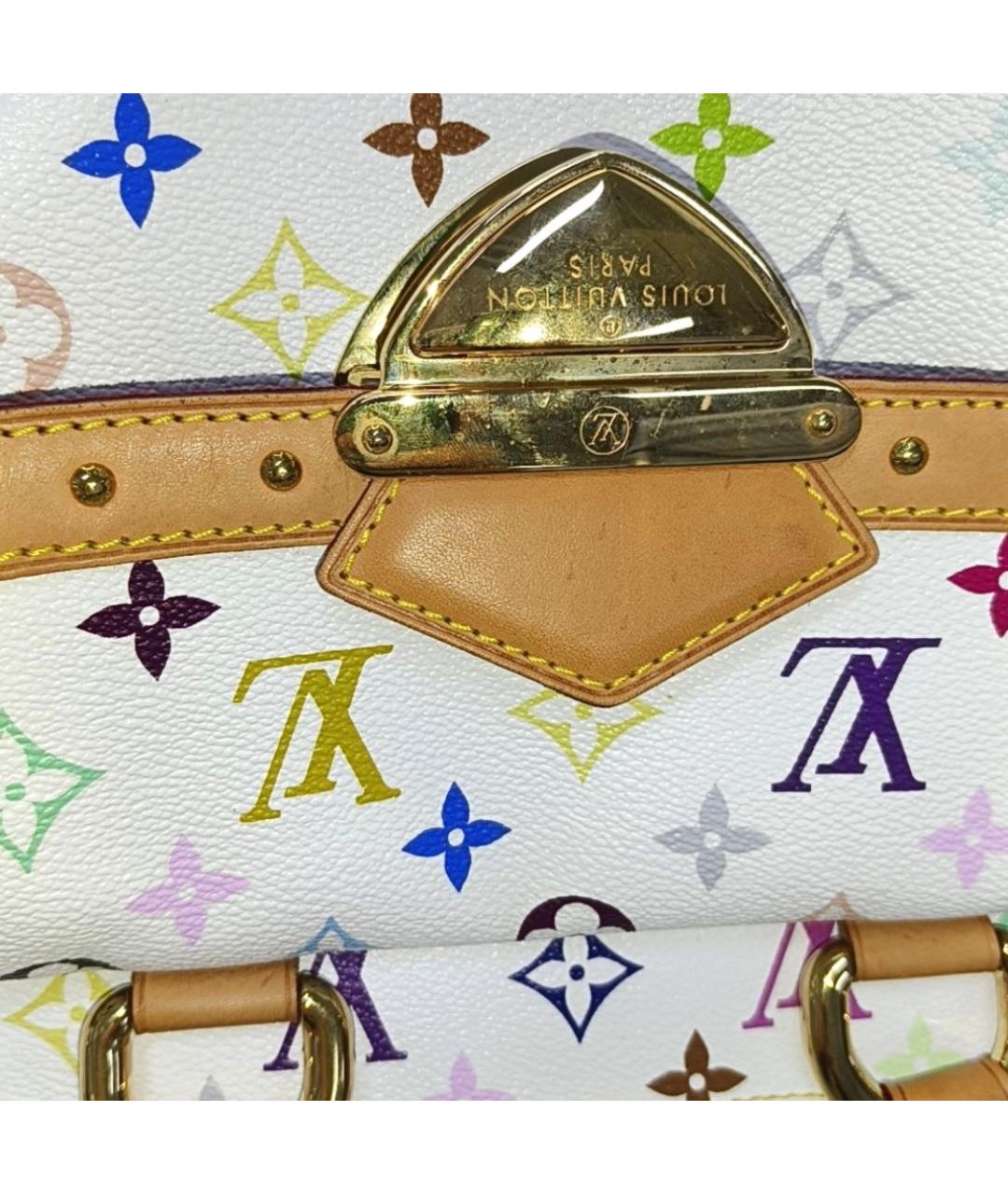 LOUIS VUITTON Белая кожаная сумка через плечо, фото 5