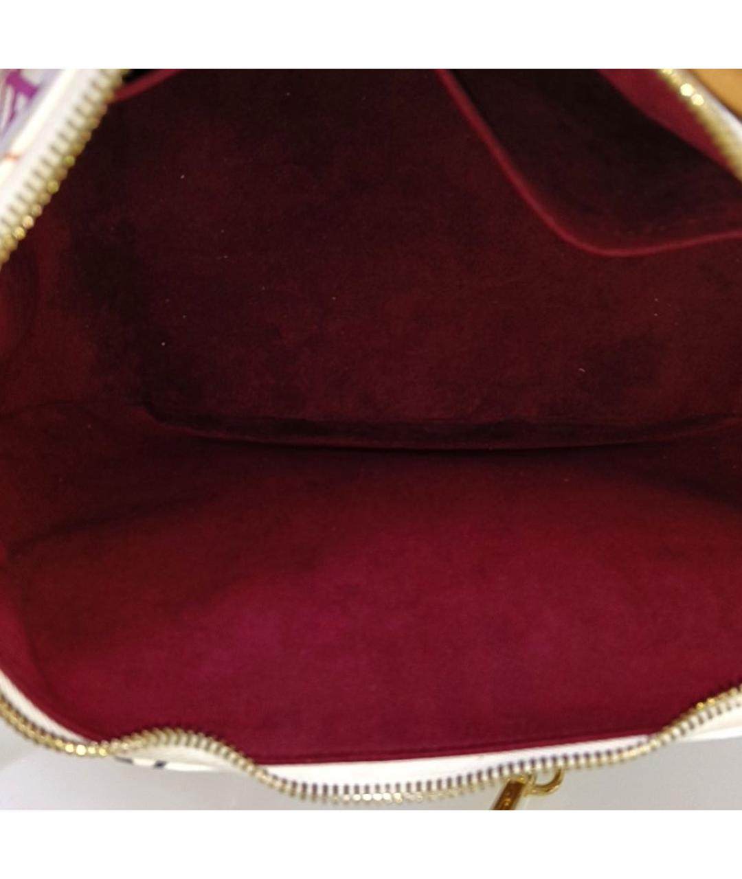 LOUIS VUITTON Белая кожаная сумка через плечо, фото 4
