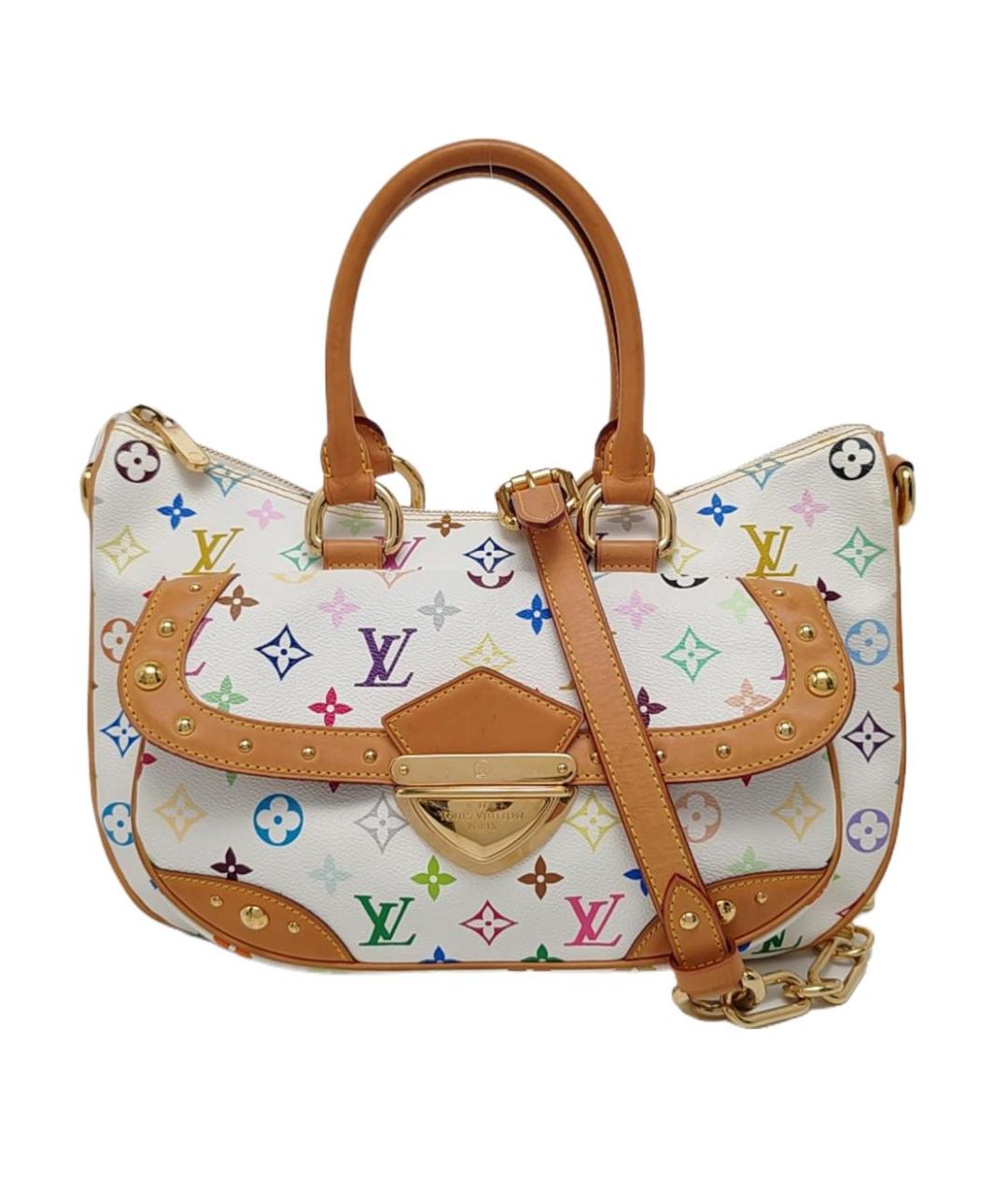 LOUIS VUITTON Белая кожаная сумка через плечо, фото 2