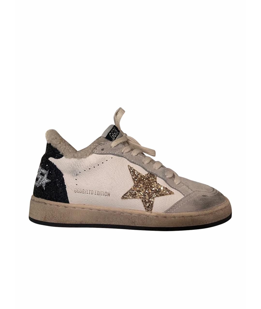 GOLDEN GOOSE DELUXE BRAND Бежевые кожаные кеды, фото 6
