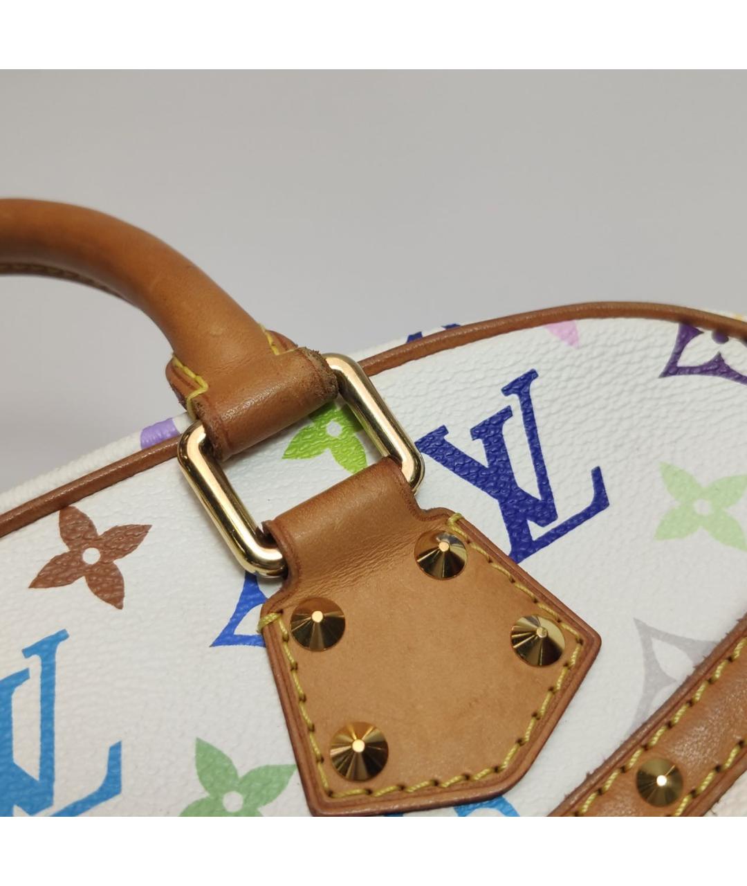 LOUIS VUITTON Белая кожаная сумка через плечо, фото 8