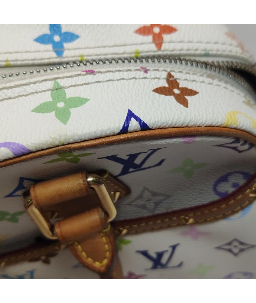 LOUIS VUITTON Белая кожаная сумка через плечо, фото 4