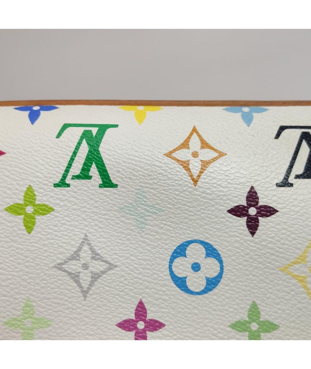 LOUIS VUITTON Белая кожаная сумка через плечо, фото 5