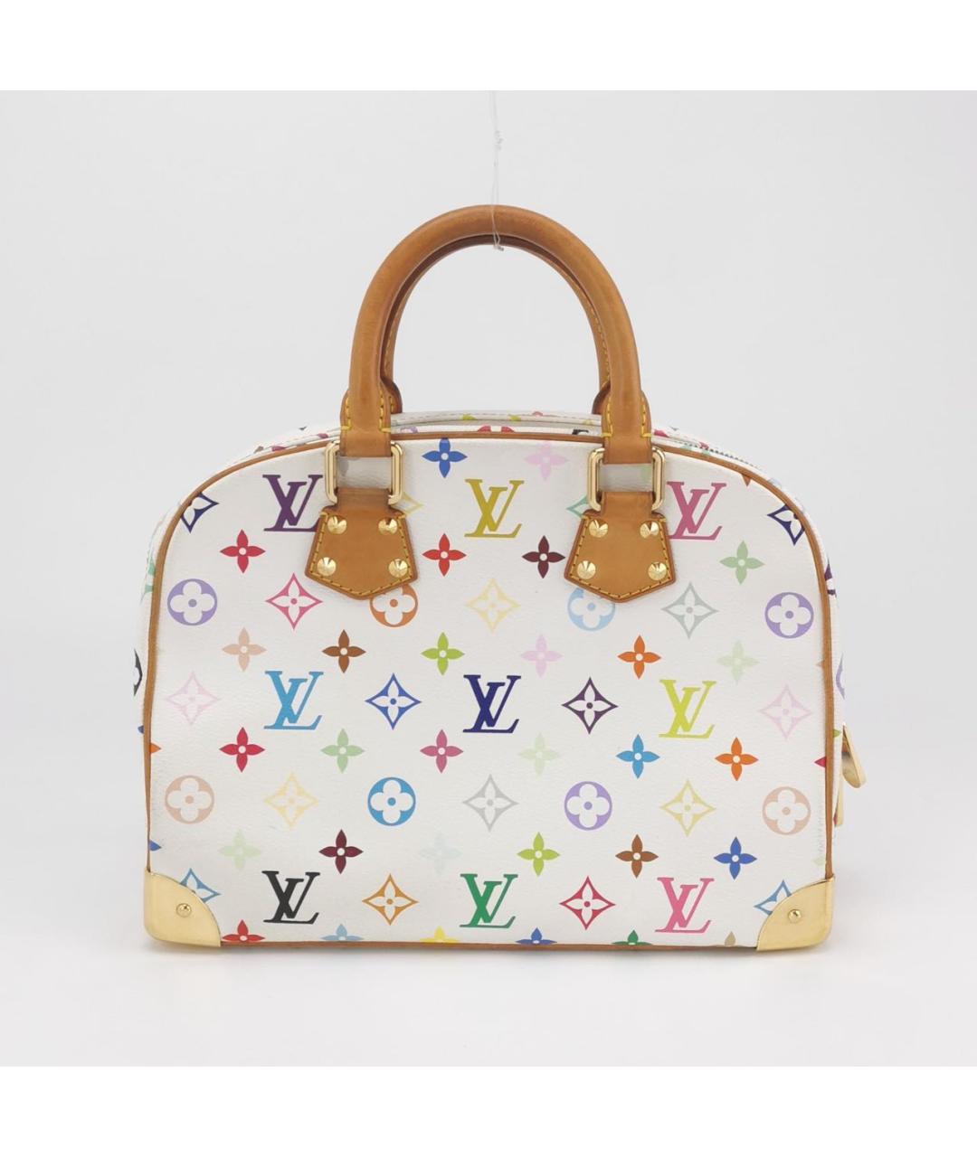 LOUIS VUITTON Белая кожаная сумка через плечо, фото 7