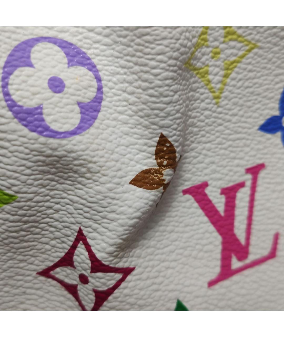 LOUIS VUITTON Белая кожаная сумка через плечо, фото 3