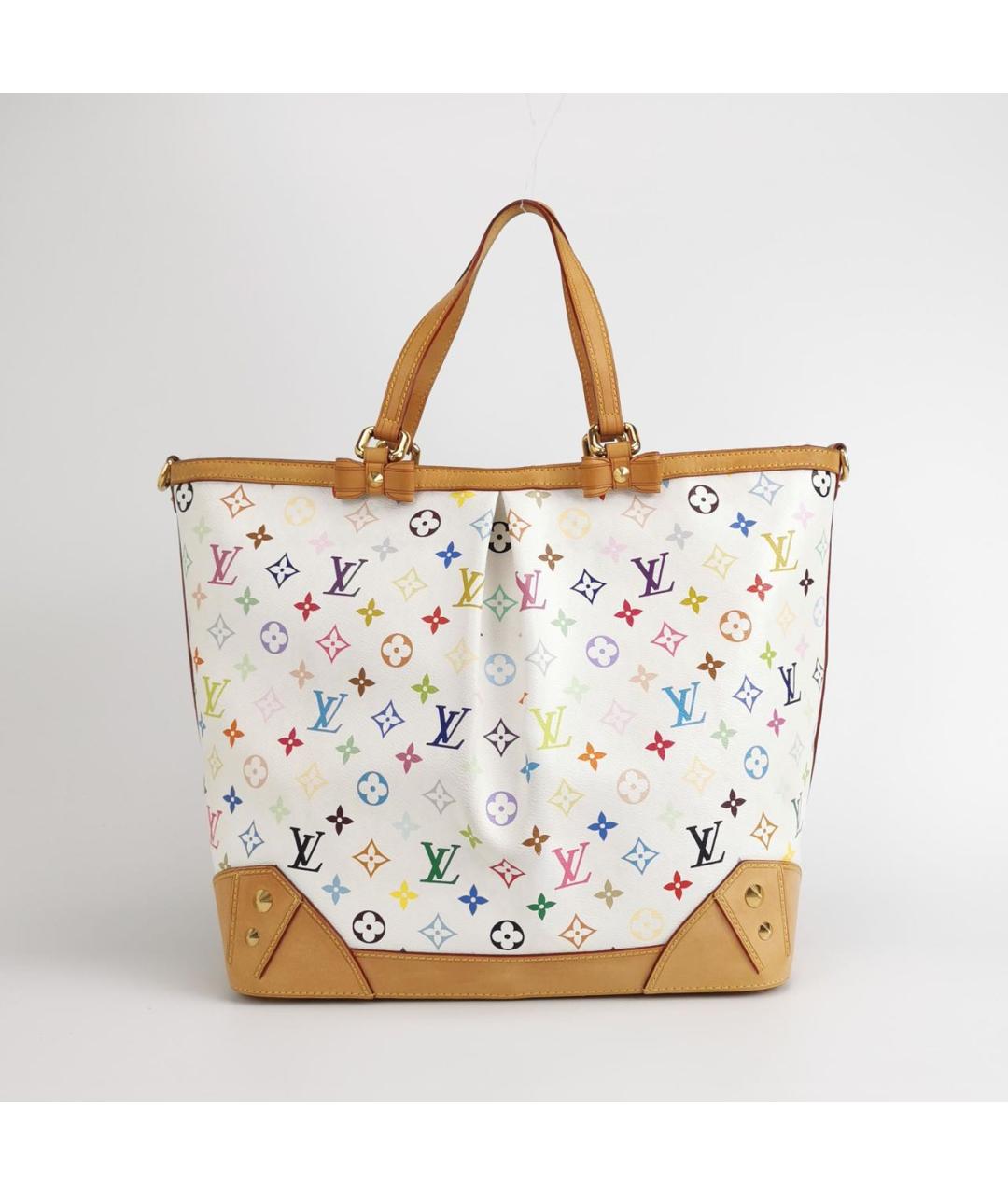 LOUIS VUITTON Белая кожаная сумка через плечо, фото 7