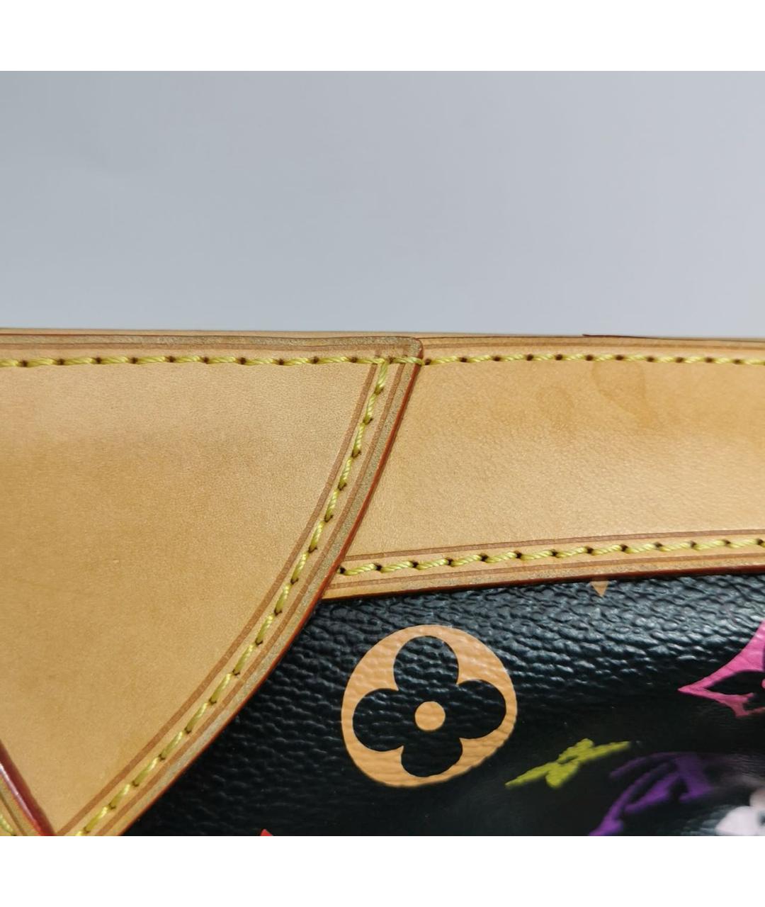 LOUIS VUITTON Черная кожаная сумка через плечо, фото 2